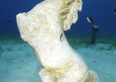 Cape Greco, clear, sea, horse, statue