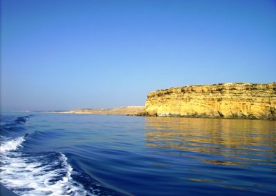 Akrotiri, cliff, wake, scenery, sea